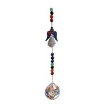 Natural Stone Chakra 30mm Ball with Glass Winged Angel